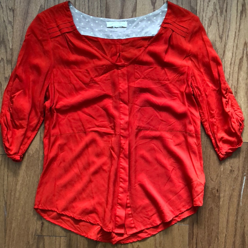 Coral blouse
